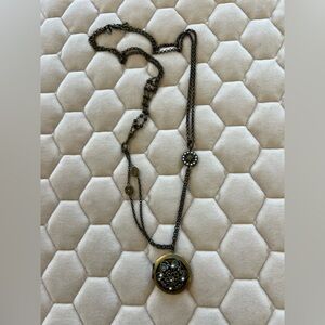 Sweet Romance Antique Gold Floral Necklace/Locket